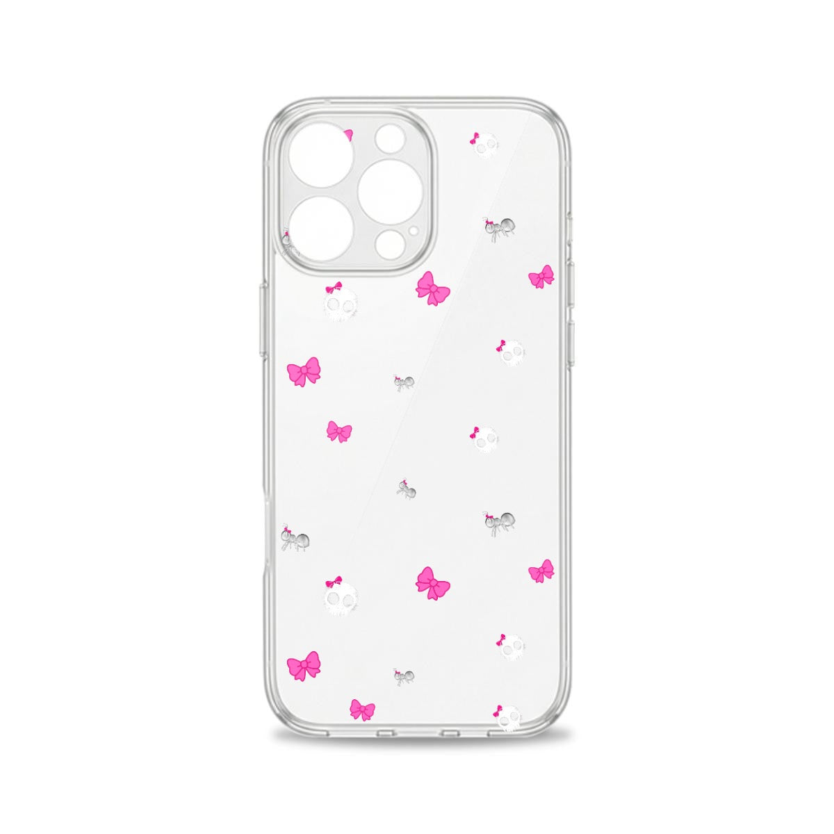 Ants Bows & Skulls iPhone 16 Clear Case