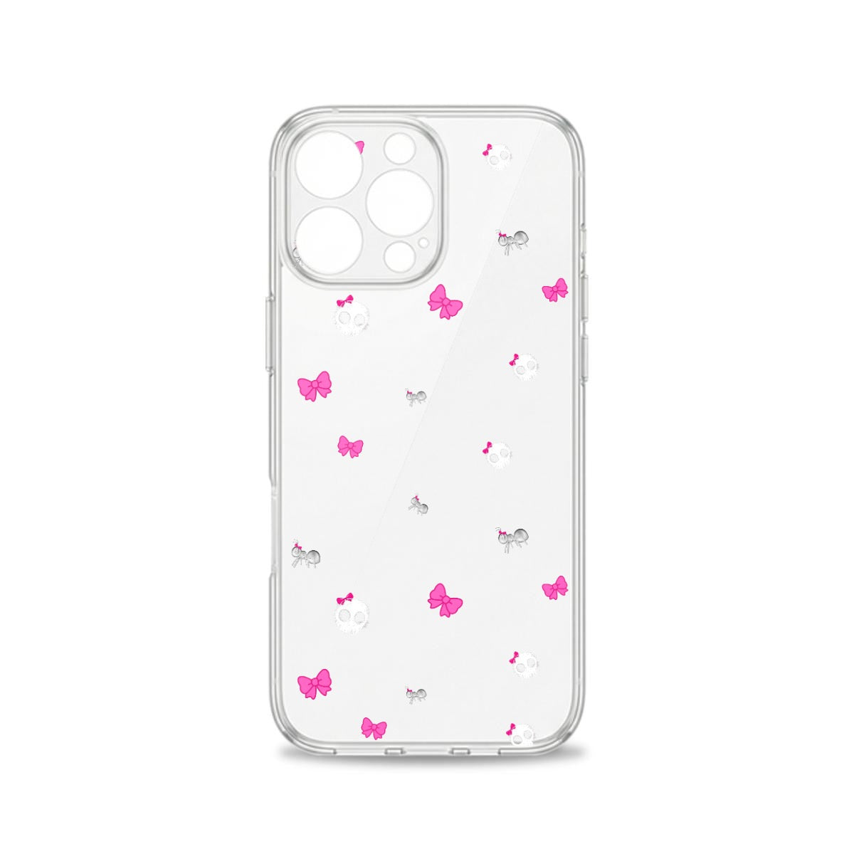 Ants Bows & Skulls iPhone 16 Clear Case